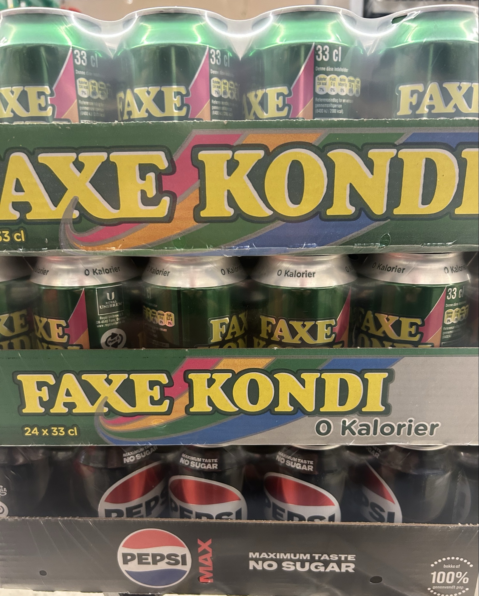 Faxe kondi eller Pepsi