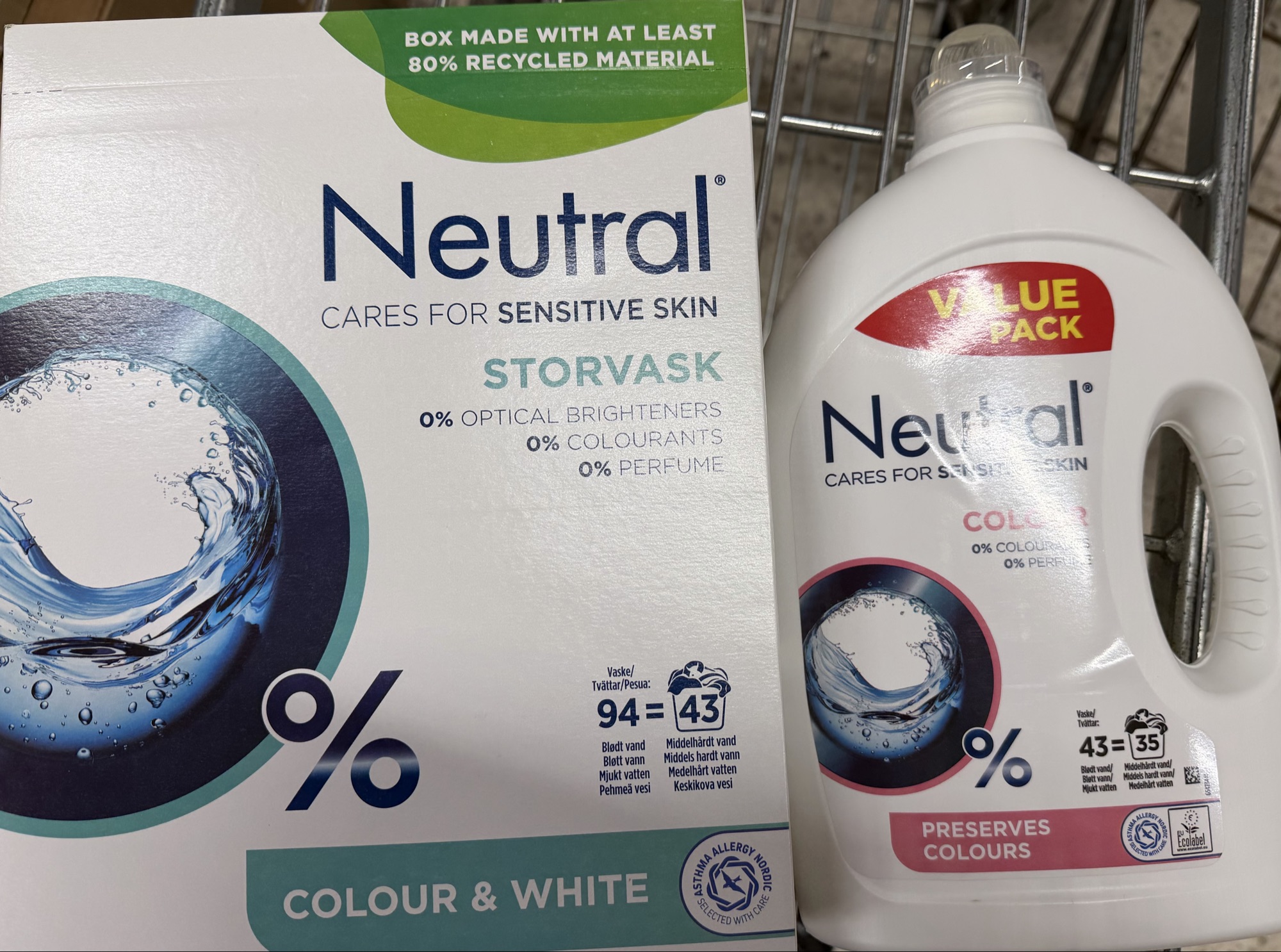 Neutral vaskemiddel